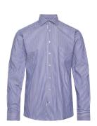 Bs Bradshaw Slim Fit Shirt Tops Shirts Business Navy Bruun & Stengade