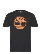Kennebec River Tree Logo Short Sleeve Tee Black/Wheat Boot Designers T...