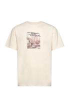 Nyhavns Kanal Organic Tee Tops T-shirts Short-sleeved Cream Clean Cut ...