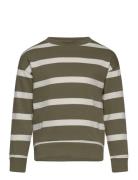 Striped Cotton-Blend Sweatshirt Tops Sweat-shirts & Hoodies Sweat-shir...