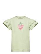 T-Shirt Ss Tops T-shirts Short-sleeved Green Minymo