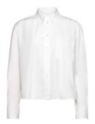 Rel Cropped Shirt Tops Shirts Long-sleeved White GANT