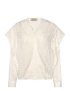 Mmfina Lace Blouse Tops Blouses Long-sleeved Cream MOS MOSH