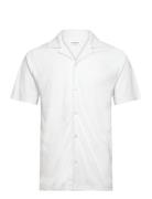 Ss Shirt Terry Tops Shirts Short-sleeved White Lindbergh