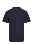 Increpe Tops Shirts Short-sleeved Navy INDICODE