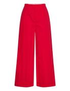 Iconcras Pants Bottoms Trousers Wide Leg Red Cras