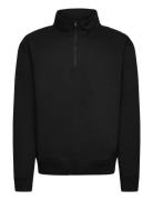 Ken Half Zip Sweatshirt Tops Sweat-shirts & Hoodies Sweat-shirts Black...