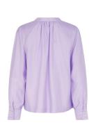 Masman New Blouse Tops Blouses Long-sleeved Purple Second Female