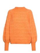 Onlcelina Ls High Pullover Knt Noos Tops Knitwear Jumpers Orange ONLY