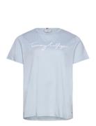 Crv Reg C-Nk Signature Tee Ss Tops T-shirts & Tops Short-sleeved Blue ...