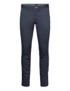 Hallden Twill Chinos Bottoms Trousers Chinos Navy GANT