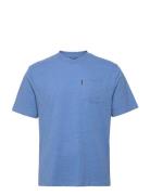 Slub Pocket T-Shirt Tops T-shirts Short-sleeved Blue Penfield