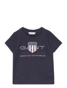 Archive Shield Ss T-Shirt Tops T-shirts Short-sleeved Navy GANT