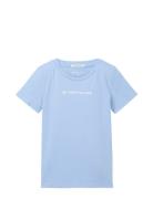 Logo T-Shirt Tops T-shirts Short-sleeved Blue Tom Tailor