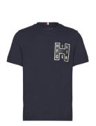 Varsity H Tee Tops T-shirts Short-sleeved Navy Tommy Hilfiger