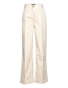 Nlffillippa Cord Hw Pleat Wide Pant Bottoms Trousers White LMTD