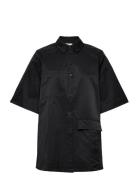 Objilja 2/4 Tunic 123 Tops Shirts Short-sleeved Black Object