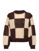 Objabel L/S Knit Pullover 123 Tops Knitwear Jumpers Brown Object