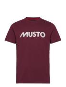 M Musto Logo Ss Tee Sport T-shirts Short-sleeved Burgundy Musto