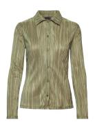 Miranda Shirt Tops Shirts Long-sleeved Khaki Green Gina Tricot