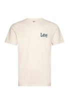 Medium Wobbly Lee Tee Tops T-shirts Short-sleeved Cream Lee Jeans