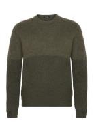 Onstegan Reg 5 Cb Wool Crew Knit Bf Tops Knitwear Round Necks Khaki Gr...