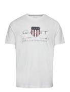 Reg Archive Shield Ss T-Shirt Tops T-shirts Short-sleeved White GANT