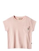 T-Shirt S/S Signe Tops T-shirts Short-sleeved Pink Wheat