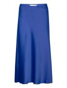 Slflena Hw Midi Skirt Noos Polvipituinen Hame Blue Selected Femme
