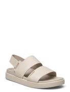 Flat Sandal Calvin Mtl Lth Matalapohjaiset Sandaalit Beige Calvin Klei...