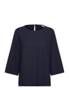Fqlava-Blouse Tops Blouses Short-sleeved Navy FREE/QUENT