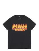 Nkmfuz Stranger Things Ss Top Bfu Tops T-shirts Short-sleeved Black Na...