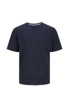Jprcc Soft Linen Blend Ss Tee Tops T-shirts Short-sleeved Blue Jack & ...