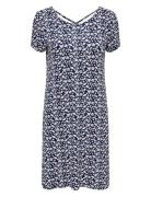 Onlbera Back Lace Up S/S Dress Jrs Noos Lyhyt Mekko Navy ONLY