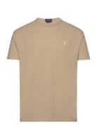 Classic Fit Jersey Crewneck T-Shirt Tops T-shirts Short-sleeved Beige ...