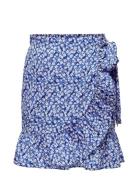 Onlolivia Wrap Skirt Wvn Lyhyt Hame Blue ONLY