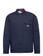 Tjm Classic Solid Overshirt Tops Overshirts Navy Tommy Jeans