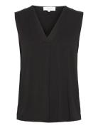 Top Tops Blouses Sleeveless Black Rosemunde