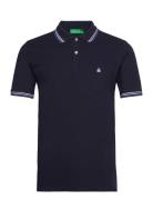 H/S Polo Shirt Tops Polos Short-sleeved Navy United Colors Of Benetton