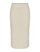 Yasassi Hw Midi Knit Skirt S. Noos Polvipituinen Hame White YAS