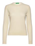 Crewneck Jersey Tops Knitwear Jumpers Cream United Colors Of Benetton