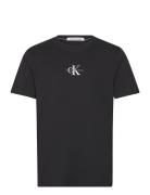 Monologo Tee Tops T-shirts Short-sleeved Black Calvin Klein Jeans