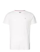 Tjm Slim Jaspe C Neck Tops T-shirts Short-sleeved White Tommy Jeans