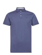 Pima Cotton Polo Tops Polos Short-sleeved Blue Hackett London