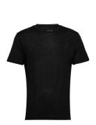 Panos Emporio Wool Short Sleeve Top Tops T-shirts Short-sleeved Black ...