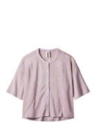 Naram Over D Shirt Tops Shirts Short-sleeved Purple Bongusta