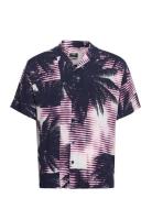 Jcounnatural Reggie Resort Shirt Ss Ln Tops Shirts Short-sleeved Blue ...