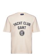 Yacht T-Shirt Tops T-shirts Short-sleeved Cream GANT