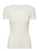 Rwbernadine Ss O-Neck T-Shirt Tops T-shirts & Tops Short-sleeved Cream...