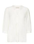 Fqmaira-Shirt Tops Blouses Short-sleeved White FREE/QUENT